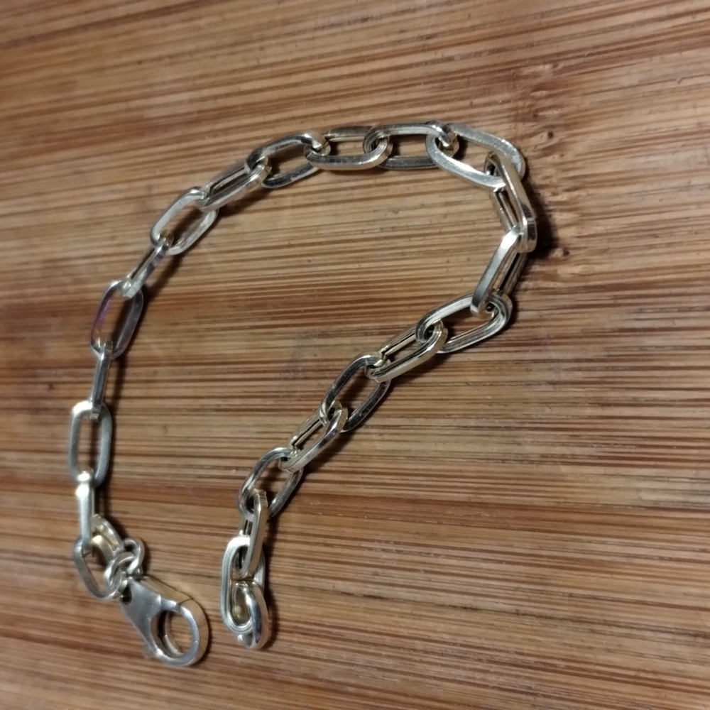 Nice vermeil paper clip bracelet